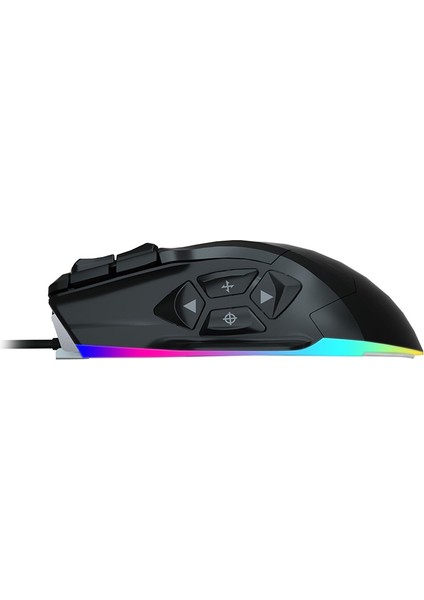 Lenovo Lecoo MG1102 Win Mac Kuru Kafa Desenli Kablolu RGB LED Aydınlatmalı 8200DPI 10 Makro Tuşlu 125 gr Gaming Mouse ve Mousepad Siyah