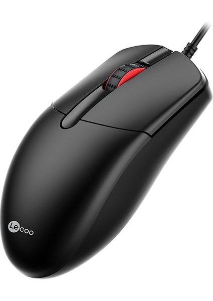 Lenovo Lecoo MS103 Tuşlu USB Kablolu 1000DPI Optik Mouse Siyah