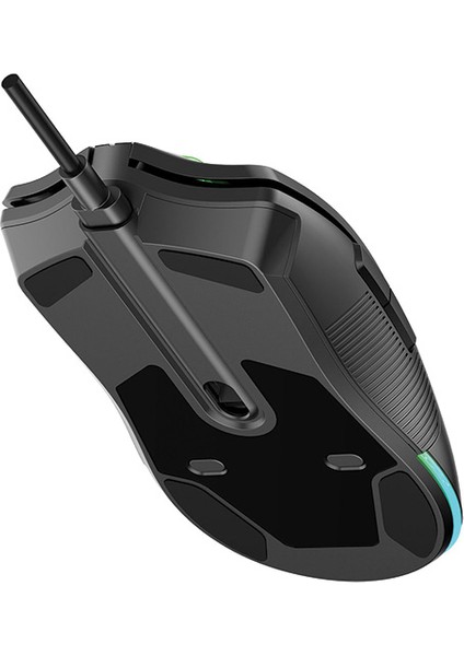 Lenovo Lecoo MS109 Kablolu RGB LED Aydınlatmalı 6400 DPI 8 Makro Tuşlu 132g Gaming Mouse Siyah