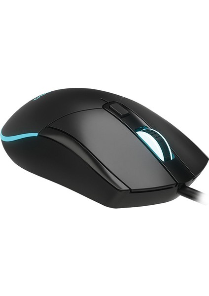 Lenovo Lecoo MS120 RGB Led Aydınlatmalı USB Kablolu 2400DPI 4 Tuşlu 114.6g Optik Gaming Mouse Siyah