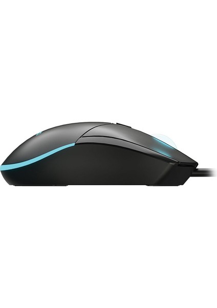 Lenovo Lecoo MS120 RGB Led Aydınlatmalı USB Kablolu 2400DPI 4 Tuşlu 114.6g Optik Gaming Mouse Siyah