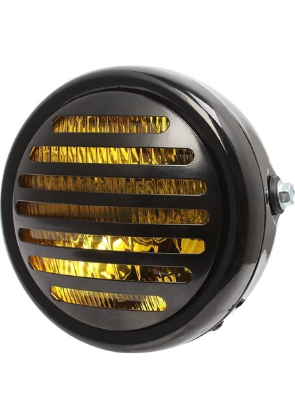 Motosiklet Farları Siyah Metal Retro Halojen Farlar (Yurt Dışından)