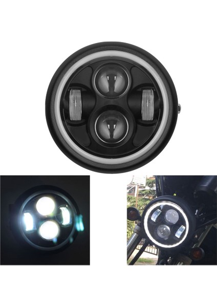 Siyah LED Motosiklet Retro Far Motosiklet Aksesuarları (Yurt Dışından) indirimleri