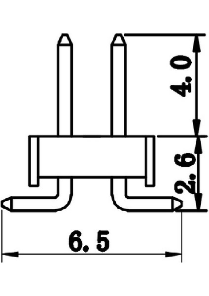 2x5 Pin 6.6mm Uzunluk 2mm Smd Erkek Header Altın Kaplama - 10 Adet