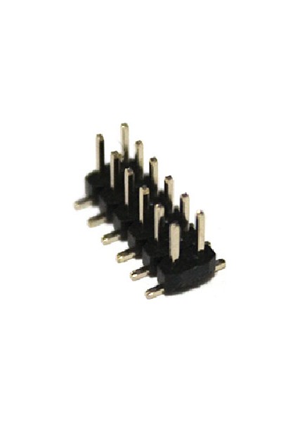 2 Pin 2x6 Pin 6.6mm Uzunluk 2mm Erkek Header Altın Kaplama Smt Tipi - 10 Adet