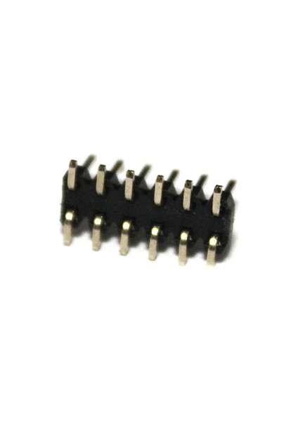 2 Pin 2x6 Pin 6.6mm Uzunluk 2mm Erkek Header Altın Kaplama Smt Tipi - 10 Adet