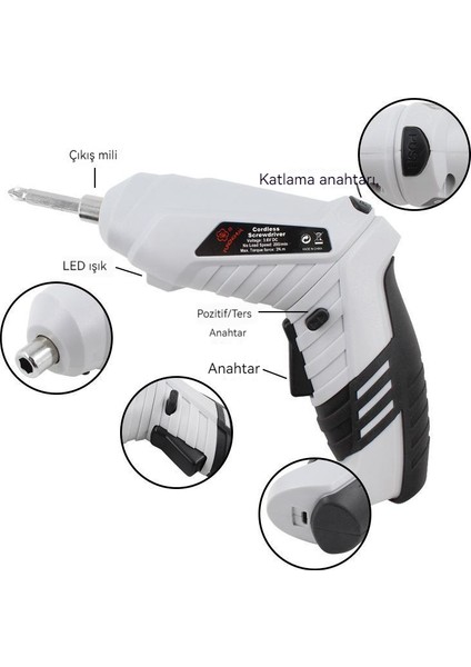 Elektrikli Tornavida Hassas Şarj Edilebilir Tornavida Uç Kiti Şarj Edilebilir El Matkap Bükülebilir Kolu Aracı USB Elektrikli El Aletleri (Yurt Dışından) fiyatları