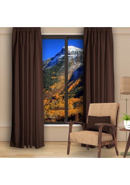 Blackout (Karartma) Fon Perde-Güneşlik Pilesiz Extraforlu Düz Dikim Toprak fiyatları