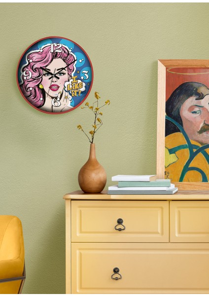 Popart Duvar Saati 30 cm