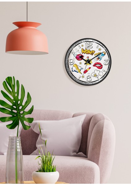 Popart Duvar Saati 30 cm
