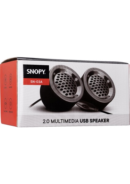 SN-03A 2.0 Siyah 2Wx2 USB Mini Multimedia Speaker