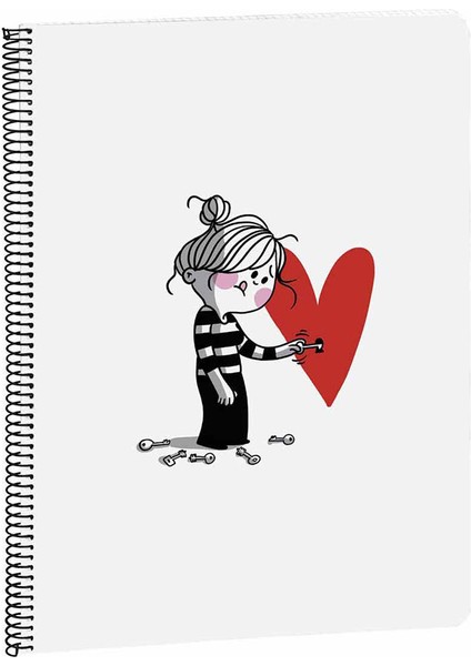 La Volatil Çizgili A4 Spiralli Defter 80 Yaprak 6105204774