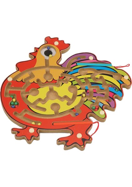 Ahşap Manyetik Kalemli Labirent Tavuk