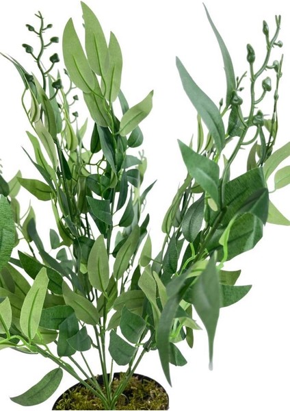 Yapay Çiçek Zeytin Dalı 50CM Metal Siyah Saksıda indirimleri