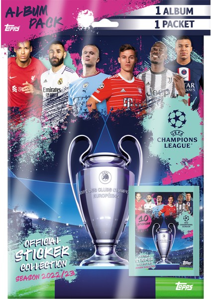 2022-23 UEFA Şampiyonlar Ligi Resmi Lisanslı Futbolcu Sticker Koleksiyonu / Başlangıç Paketi