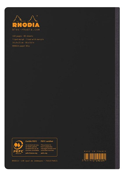 Composition Book A5 Çizgili Defter Black 119219C