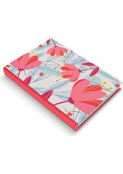 Pastel Sert Kapak Çizgili Defter Kırmızı 64525-1