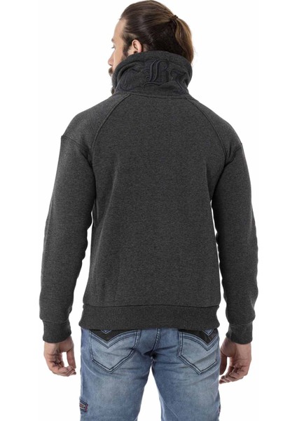 CL529 Jumbo Yaka Kışlık Antrasit Sweatshirt modelleri
