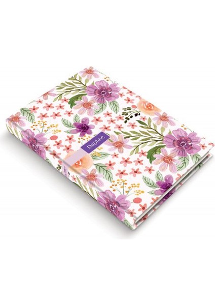 Daphne Purple Spring Sert Kapak Çizgili Defter 64522-0