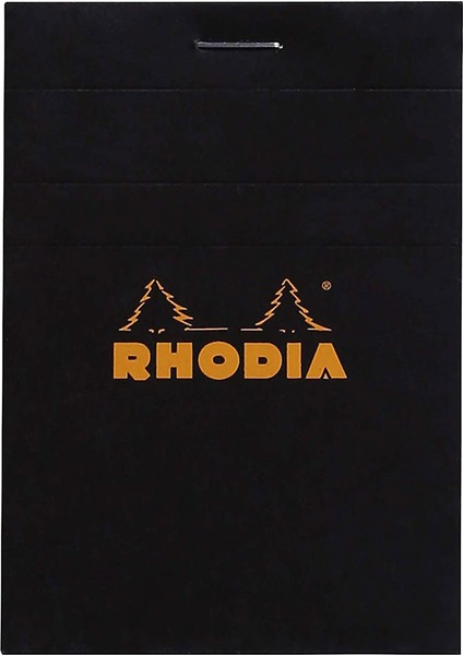 Classic Üstten Zımbalı A7 Kareli Defter Black RB112009