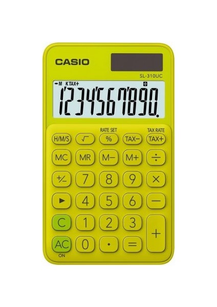 SL-310UC-YG Cep Tipi 10 Hane Sarı Hesap Makinesi