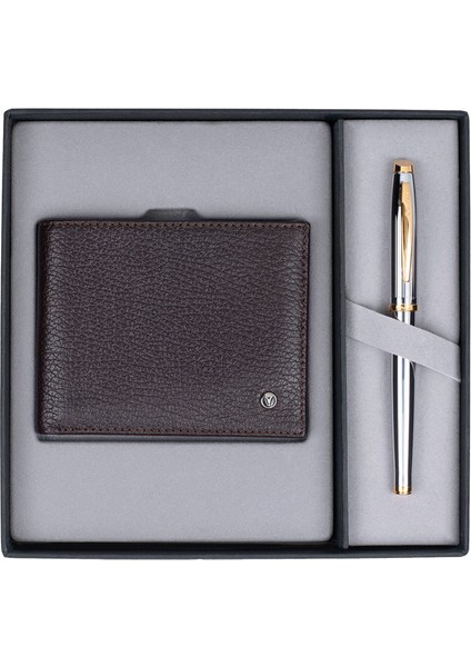 Klasik Cüzdan Kahve-39 Roller Kalem Gold Krom DR229 modelleri