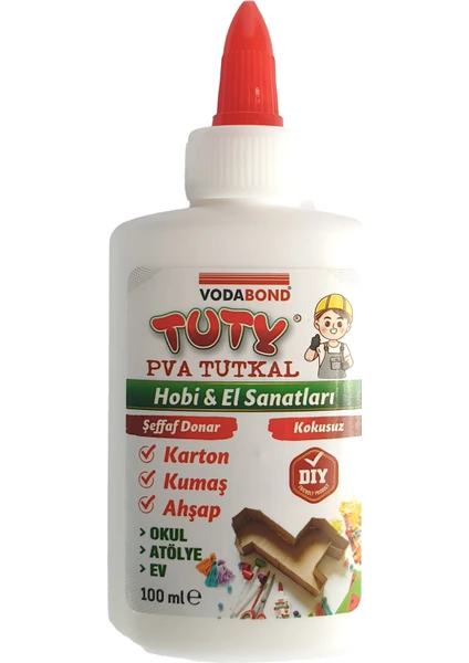 Tuty  Karton Kumaş Ahşap El Sanatları Tutkalı - Kokusuz 100 ml