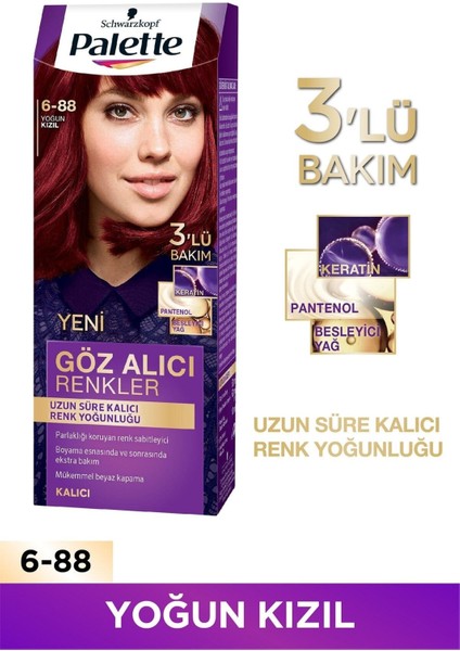 Göz Alıcı Renkler 6-88 Yoğun Kızıl x 2 Adet fiyatları