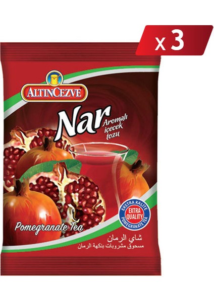Nar Aromalı İçecek Tozu 3 x 250 gr