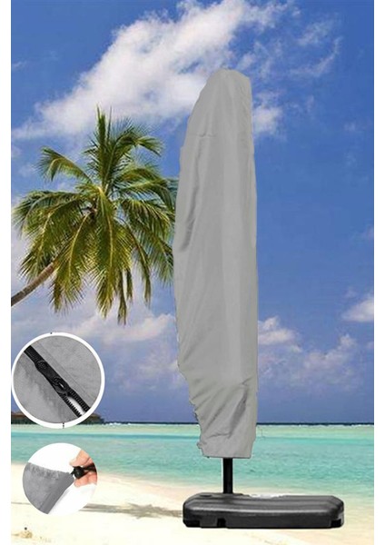 Banana Gri Muz Ampul Şemsiye Su Geçirmez Koruma Örtüsü Fermuarlı Bahçe Çadırı Yağmur Koruma Kılıfı