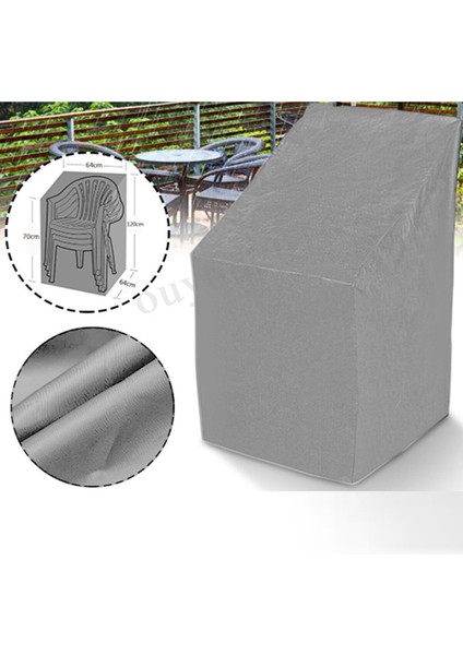 Sandalye Koruma Örtüsü Kılıfı Balkon Bahçe Sandalyesi Toz Önleyici Koruyucu Kılıf Örtü Branda Gri
