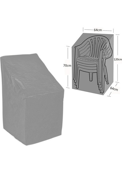 Sandalye Koruma Örtüsü Kılıfı Balkon Bahçe Sandalyesi Toz Önleyici Koruyucu Kılıf Örtü Branda Gri fiyatları