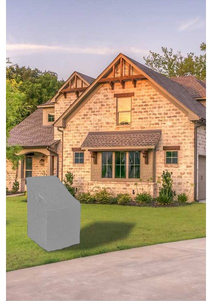 Sandalye Koruma Örtüsü Kılıfı Balkon Bahçe Sandalyesi Toz Önleyici Koruyucu Kılıf Örtü Branda Gri fırsatları