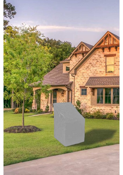 Sandalye Koruma Örtüsü Kılıfı Balkon Bahçe Sandalyesi Toz Önleyici Koruyucu Kılıf Örtü Branda Gri indirimleri