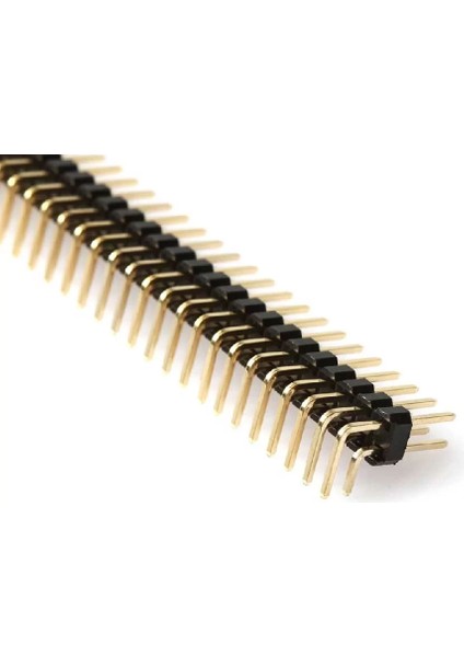 40 Pin 2X40 Pin 2.54MM 90 Derece Erkek Header Altın Kaplama - 4 Adet