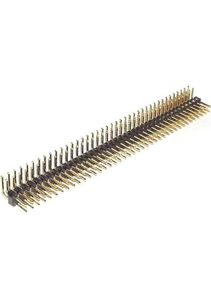 40 Pin 2X40 Pin 2.54MM 90 Derece Erkek Header Altın Kaplama - 4 Adet