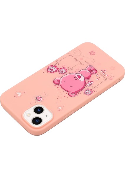 iPhone 14 Soluk Pembe Için Silikon Boyalı Telefon Kılıfı (Yurt Dışından) modelleri