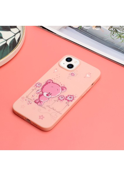 iPhone 14 Soluk Pembe Için Silikon Boyalı Telefon Kılıfı (Yurt Dışından) fırsatları