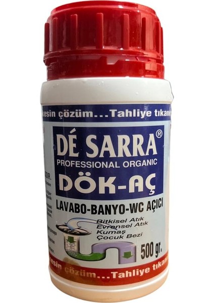 De Sarra Dök Aç Lavabo Wc Banyo Gider Açıcı 500 gr x 3 Adet