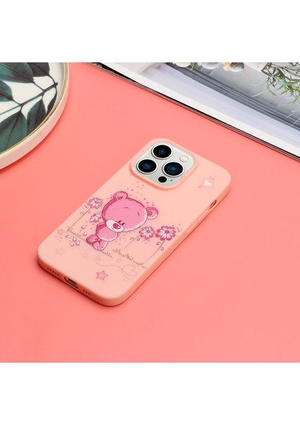 iPhone 14 Pro Soluk Pembe Için Silikon Boyalı Telefon Kılıfı (Yurt Dışından) fırsatları