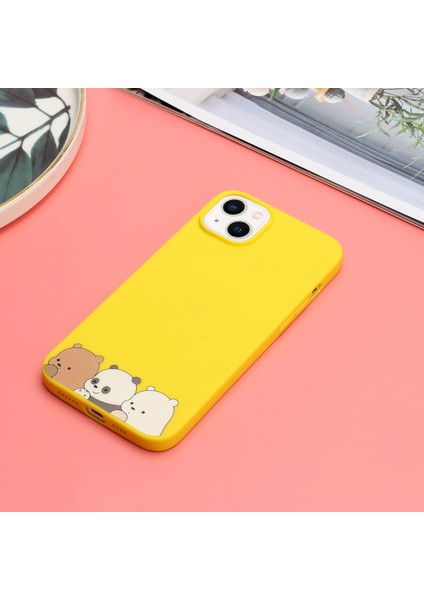 iPhone 14 Plus Sarı Için Silikon Boyalı Telefon Kasası (Yurt Dışından) fırsatları