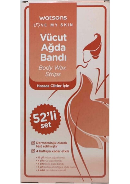 Karma Paket Hassas Cilt Ağda Bandı 52 Adet