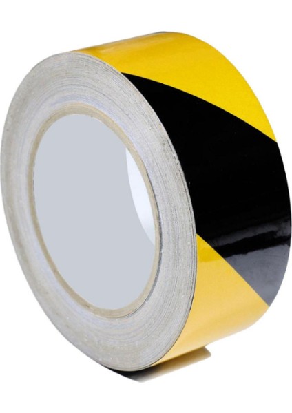 Sarı/siyah Reflektif Ikaz Bandı 5cm x 5 Metre