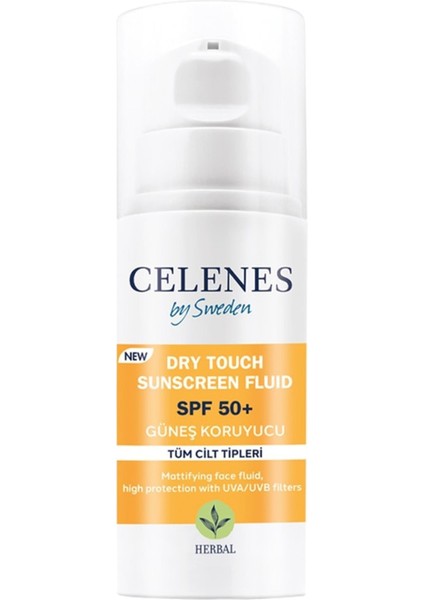 Celenes By Sweden Herbal Dry Touch Yüksek Korumalı Güneş Koruyucu Fluid 50+ Spf 50 ml Vücut G