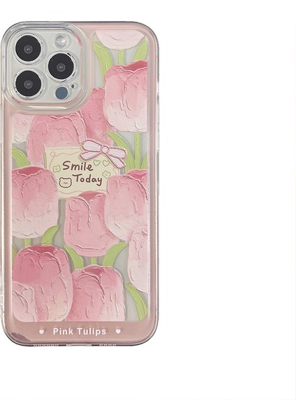 iphone 13 Shockproof Silikon Kılıf Şeffaf Koruma-Pembe(Yurt Dışından)