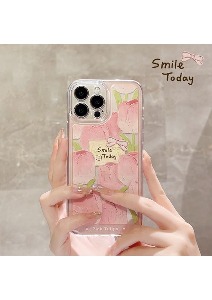 iphone 11 Shockproof Silikon Kılıf Şeffaf Koruma-Pembe(Yurt Dışından)