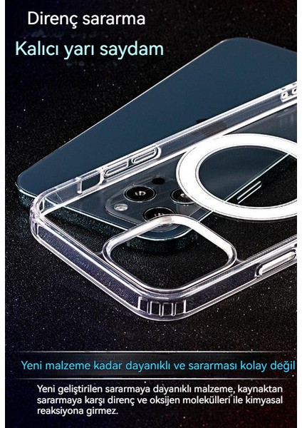 iphone 13 Silikon Kılıf Şeffaf Manyetik Kablosuz Şarj Uygulanabilir(Yurt Dışından) fiyatları