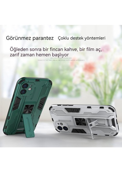 iphone 13 Pro Görünmez Braket Anti-Damla Tam Koruma Silikon Kılıf(Yurt Dışından)