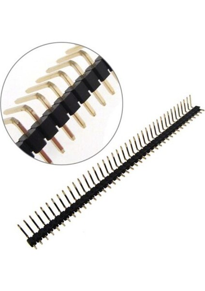 40 Pin 1X40 Pin 1.27MM Erkek Header Altın Kaplama - 5 Adet