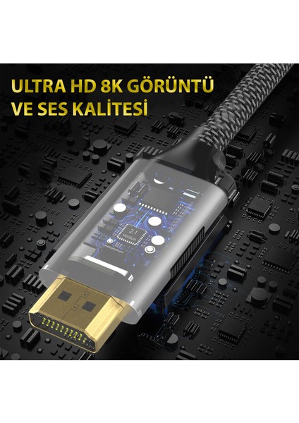 IHM-15T  HDMI To HDMI  Hıgh Speed 8k 2.1V  Kablo-1.5 M